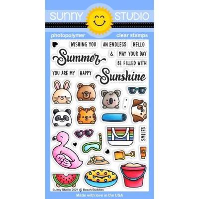 Sunny Studio Clear Stamps - Beach Buddies